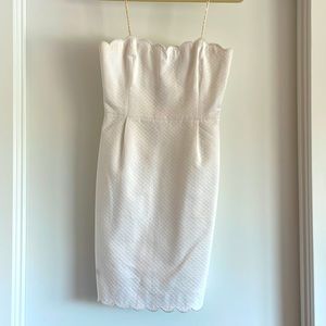 Kate Spade white scalloped dress